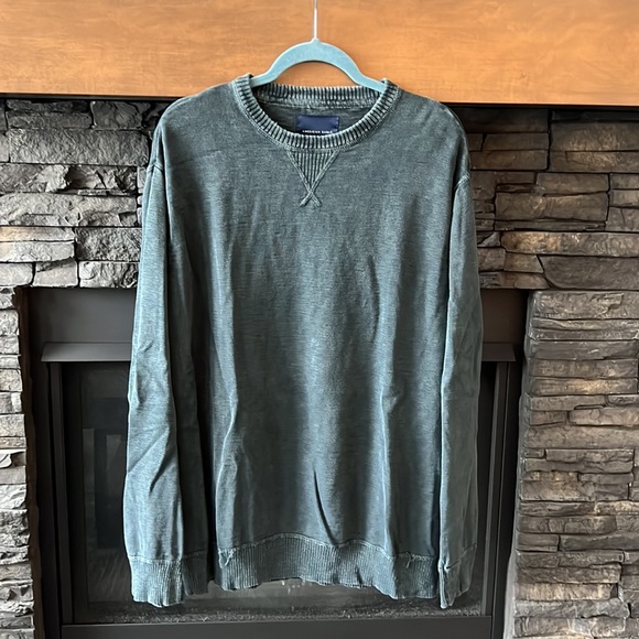 Trendy, crewneck, charcoal, sweater - Picture 2 of 5